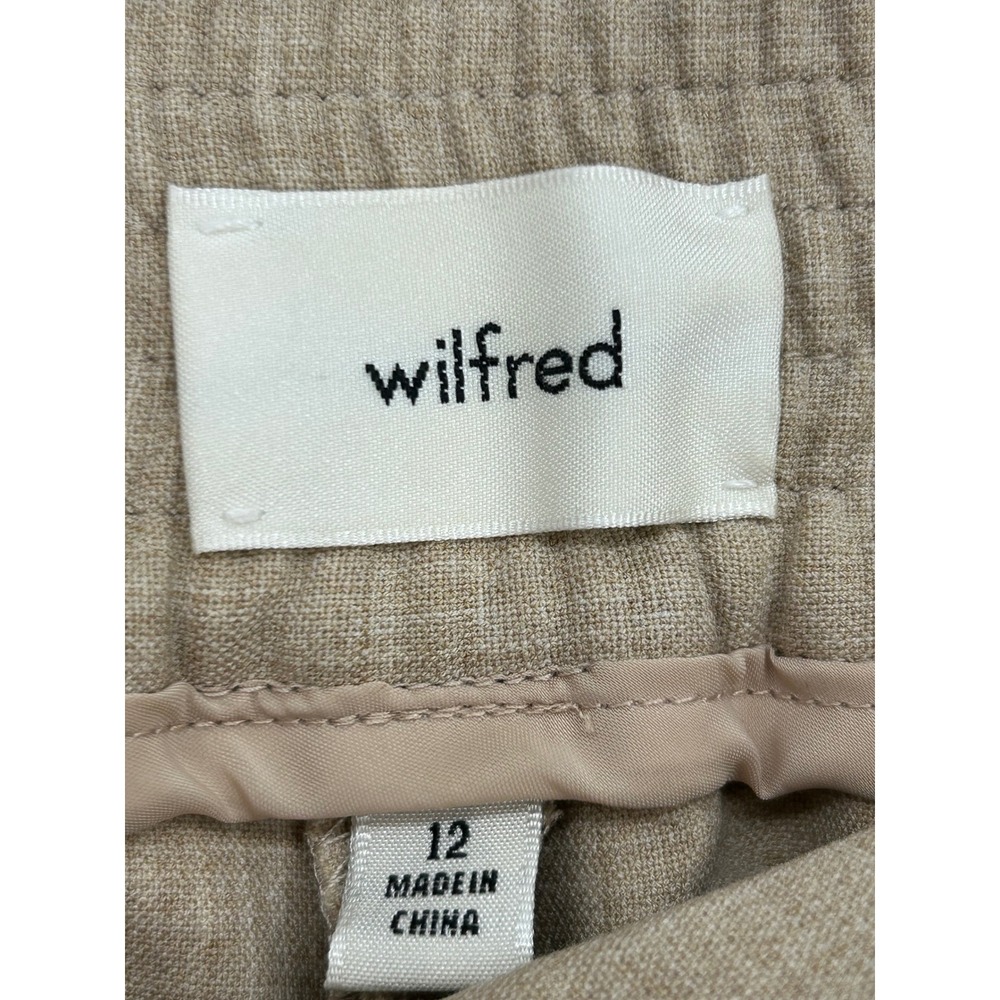 Wilfred Alanya Pant Stretch Suiting High-rise Wide-leg Pant-Heather Oat Beige-12 - Picture 4 of 12